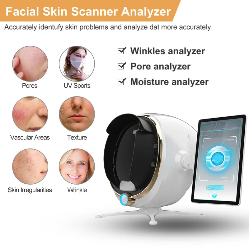 2025 Professional 3D Magic Mirror Skin Analyzer: Advanced Monitor, Detector & Camera for Facial Machines, Perfect for Salon Skin
