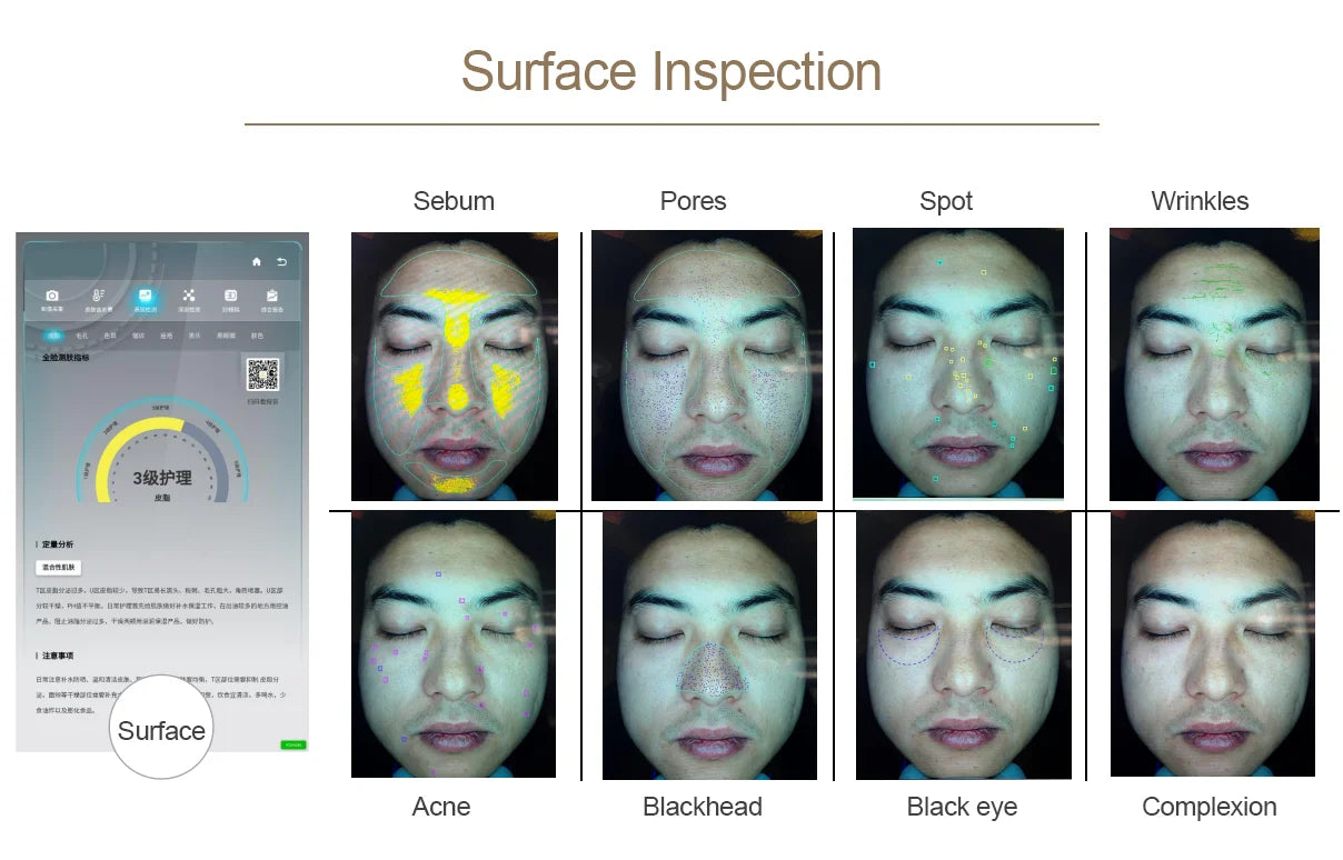 2025 Professional 3D Magic Mirror Skin Analyzer: Advanced Monitor, Detector & Camera for Facial Machines, Perfect for Salon Skin