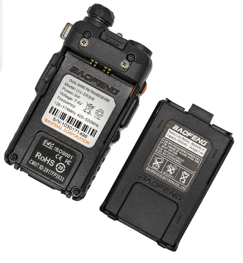 1/2X Baofeng UV-5R 8W Tri-Power Walkie Talkie High Power Dual Band Long Range 128CH Portable Handheld UV 5R Ham Two Way Radio