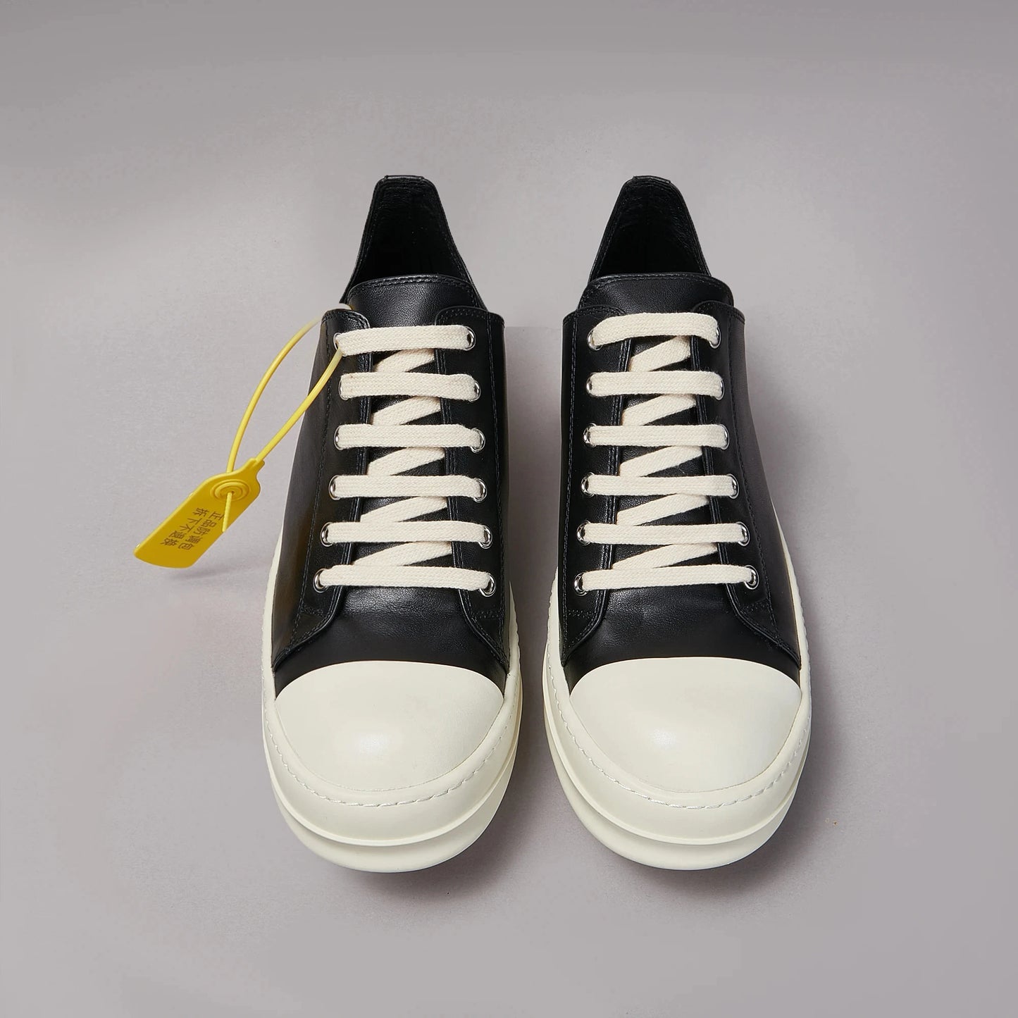 Men's Owens Leather Sneakers Unisex Designer Retro Low-top Board Shoes Black
