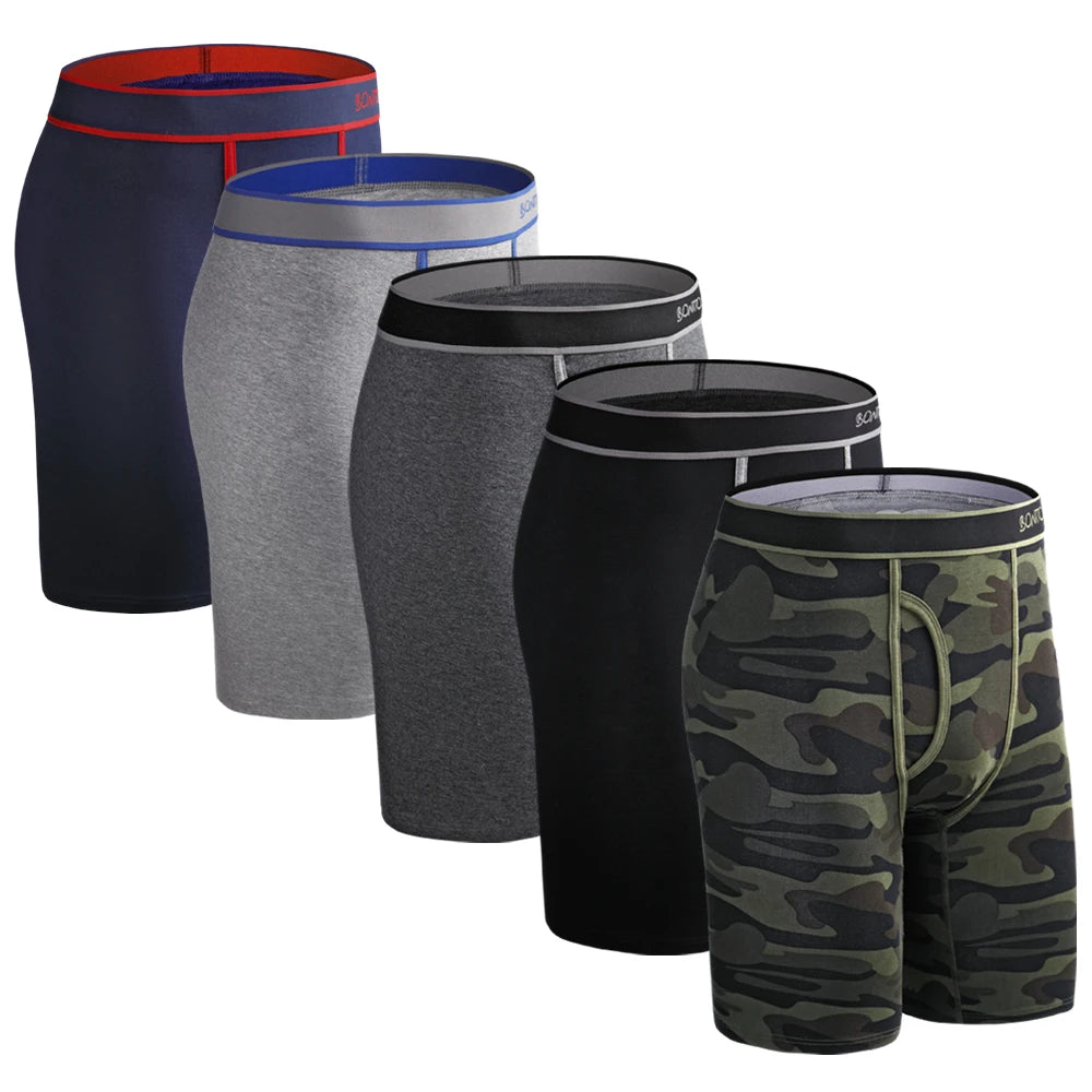 5Pcs Set Boxer Men Underpants Male Cotton Men's Panties Underwear Man Boxershorts Homme High Quality Underware Shorts Calson