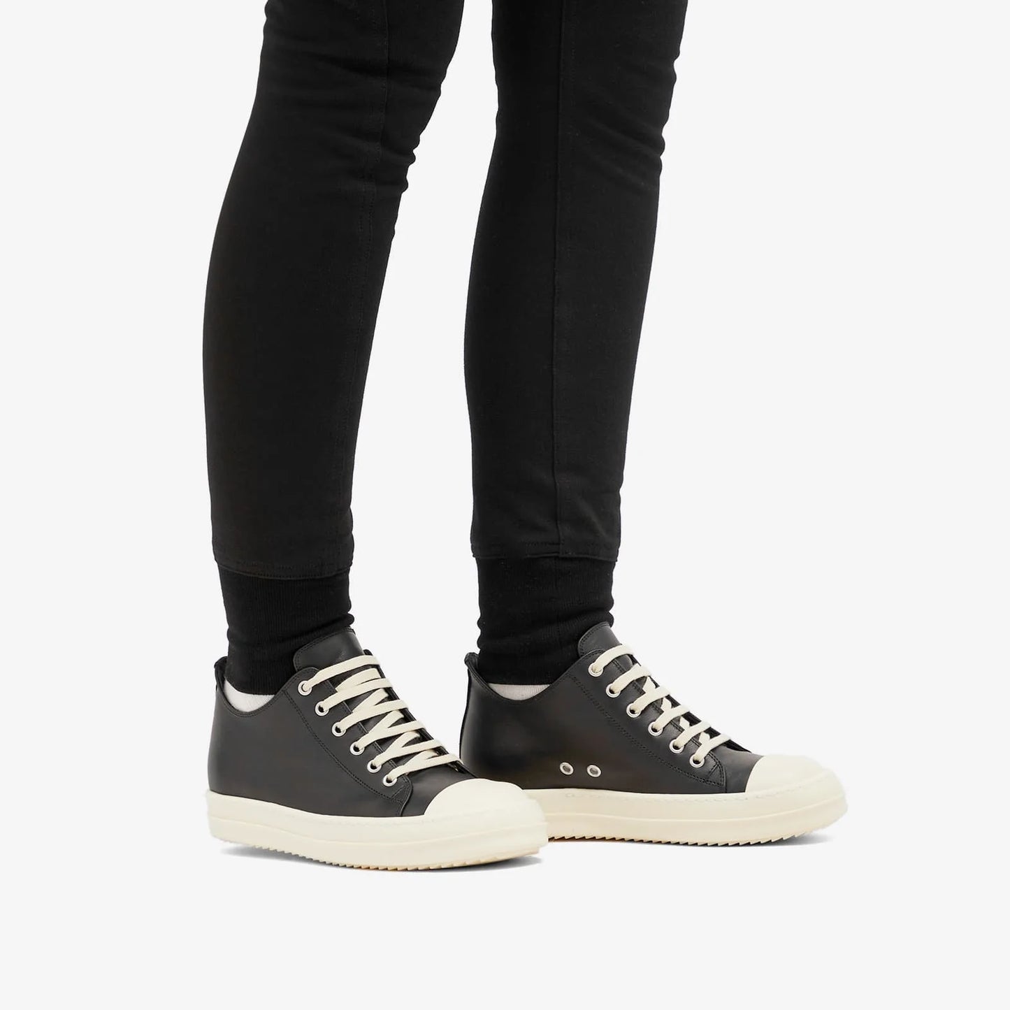 Men's Owens Leather Sneakers Unisex Designer Retro Low-top Board Shoes Black