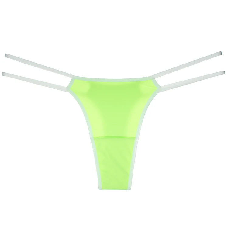 Felinus Women Panties Sexy Binikini Low Waist Underwear Double Thin Strap G-String Thong Seamless Breathable Female Lingerie