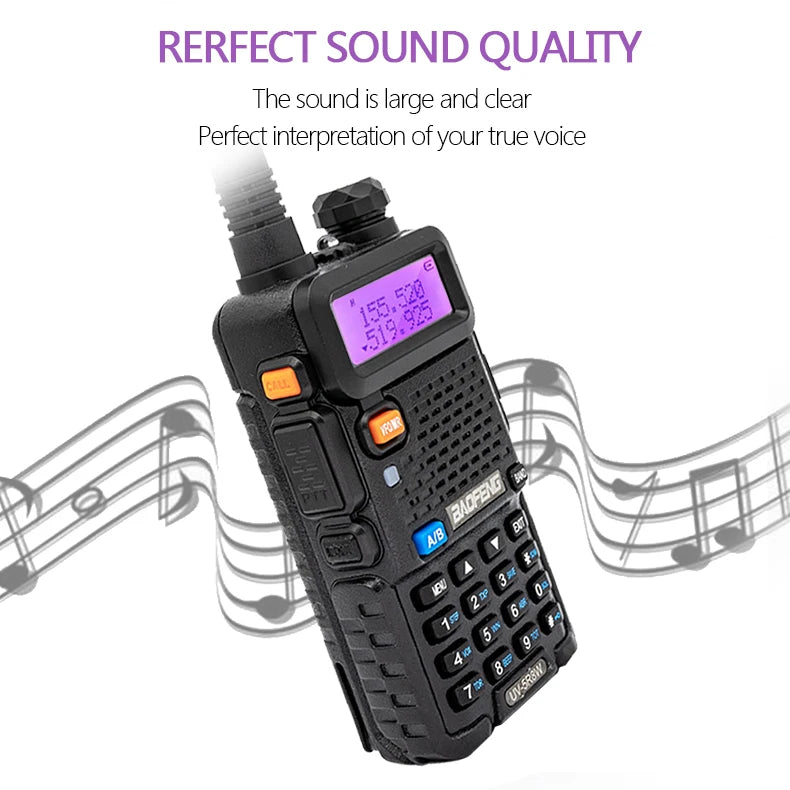 1/2X Baofeng UV-5R 8W Tri-Power Walkie Talkie High Power Dual Band Long Range 128CH Portable Handheld UV 5R Ham Two Way Radio