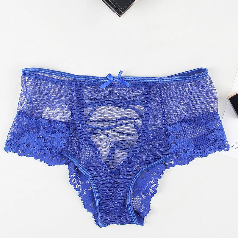Comeondear High Waist Lace Panties Plus Size 3XL 5XL 6XL Hollow Underwear Lingerie Mesh Strappy Drop shipping Brazilian Panties