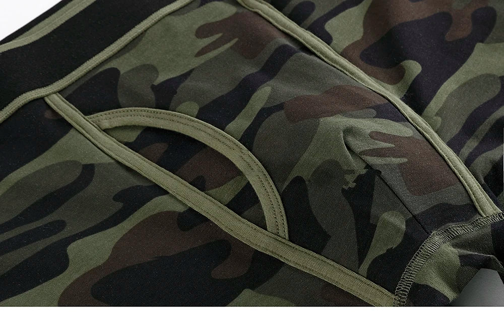 4pcs Long Men's Panties Open front Boxer for men Underwear Trunk Cotton long leg Underpants male boxershorts High Quality Shorts
