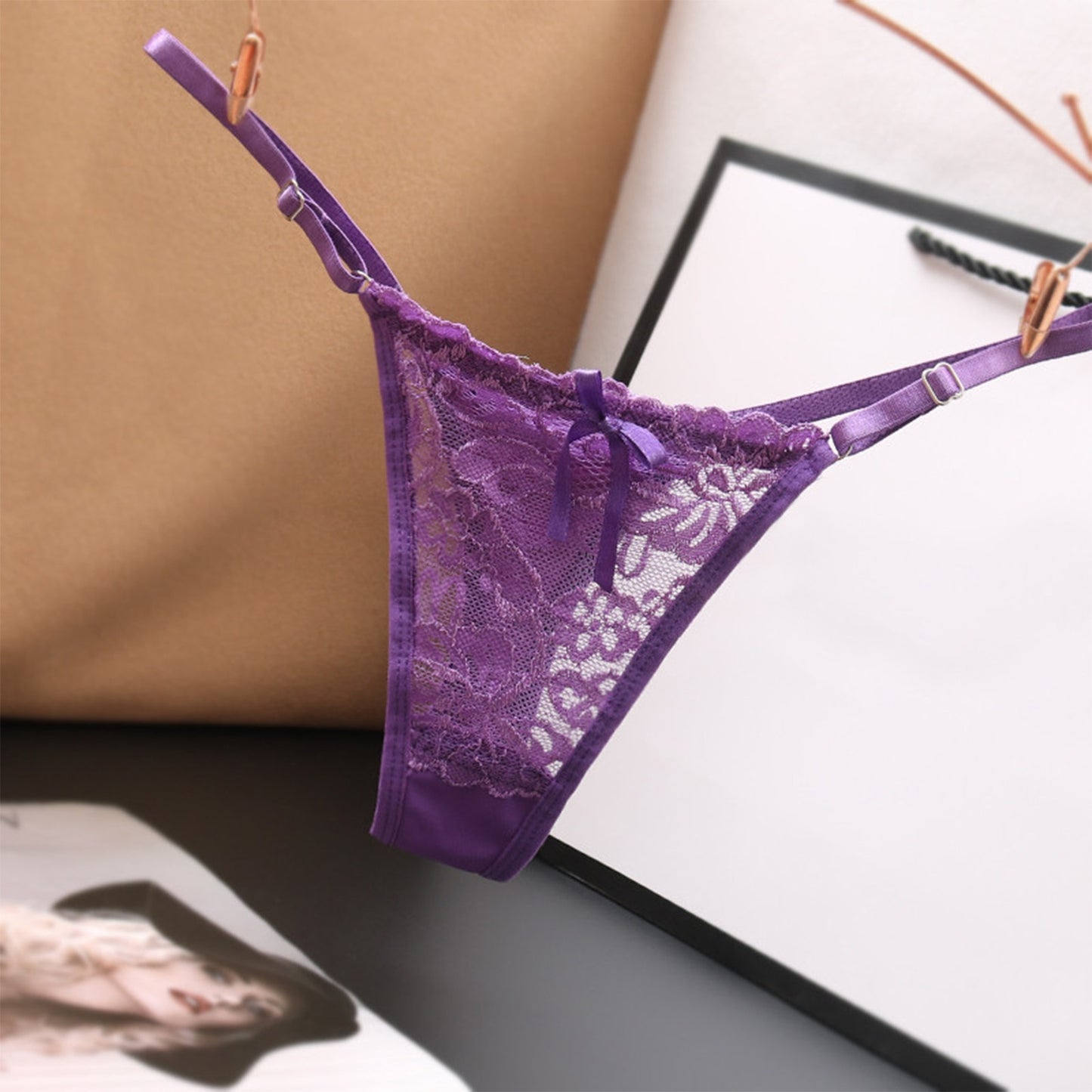 Women Lace Panties Thongs Adjustable Women G-String T-Back Briefs Underwear Ladies Panties Sexy Lingerie Bowknot Tangas стринги
