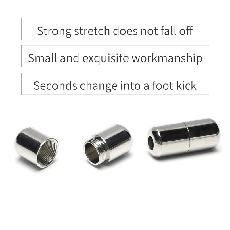 New Version Elastic No Tie Shoelaces Metal Lock Shoe Laces For Kids Adult Sneakers Quick Shoelaces Semicircle Shoestrings