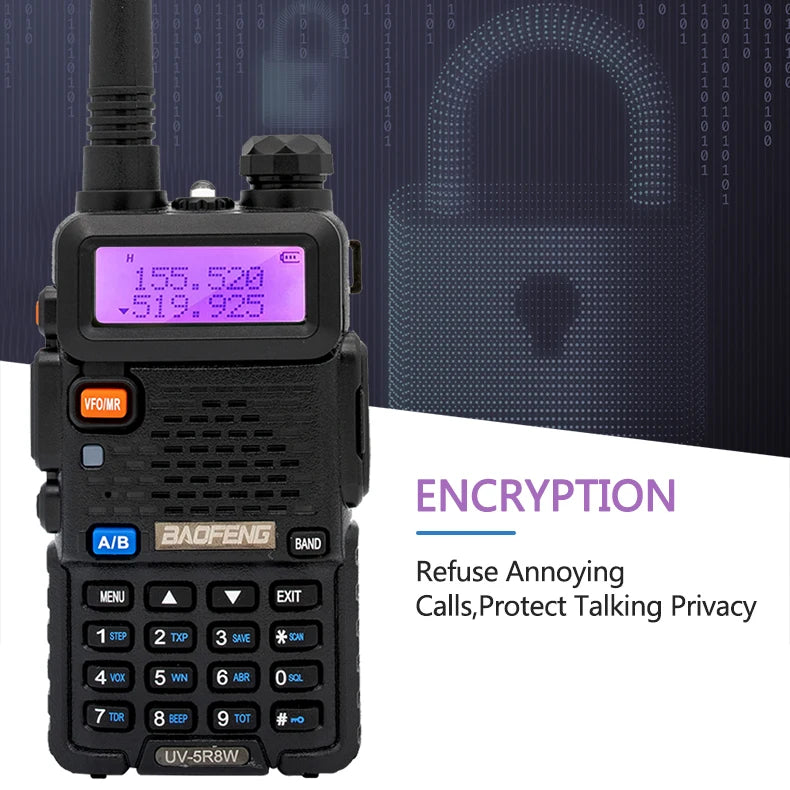1/2X Baofeng UV-5R 8W Tri-Power Walkie Talkie High Power Dual Band Long Range 128CH Portable Handheld UV 5R Ham Two Way Radio
