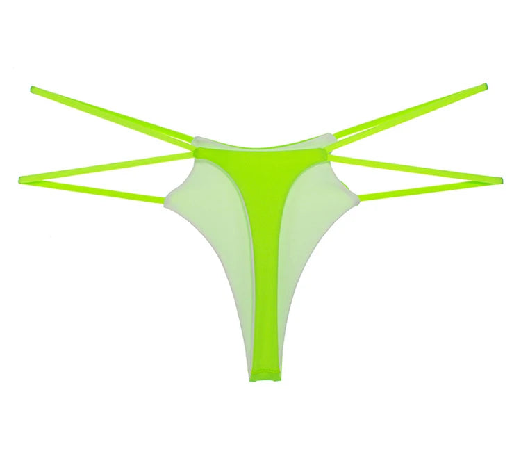 Felinus Women Panties Sexy Binikini Low Waist Underwear Double Thin Strap G-String Thong Seamless Breathable Female Lingerie