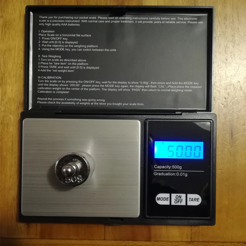 Jewelry Mini Stainless Steel Electronic Scale Digital Pocket Scale Gold Gram Balance Weight Scale Portable Pocket Scale