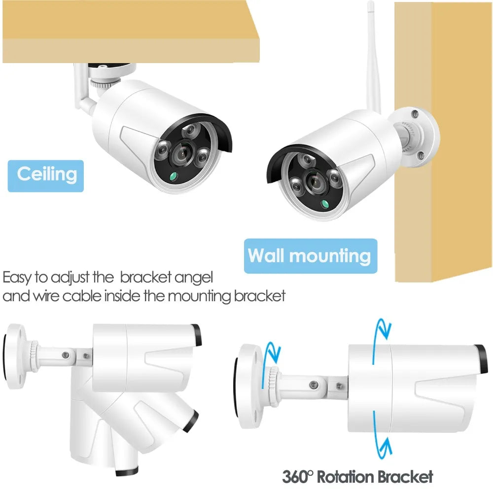5MP 3MP Wireless IP Waterproof Security 1080P WiFi Audio Camera for Eseecloud IPPRO NVR Recorder CCTV System Kits