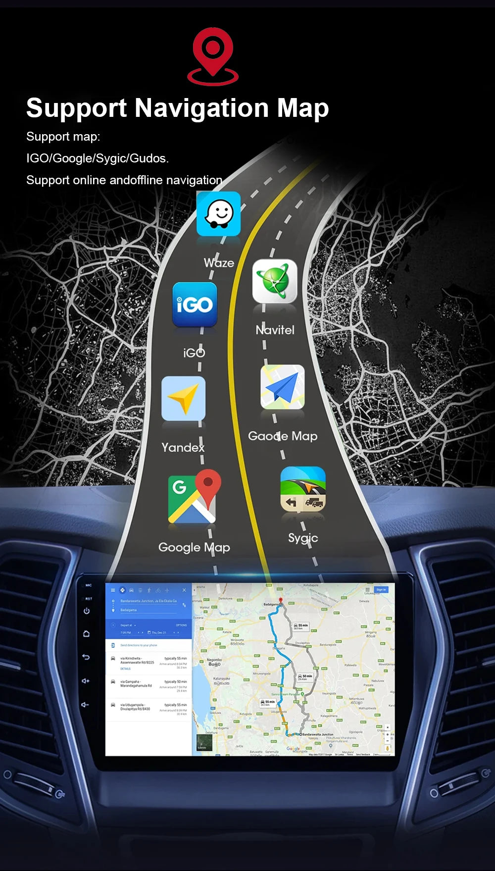 Android OS For Honda Accord 7 CM UC CL 2004 - 2007 Car Radio Navigation 4G WIFI BT No 2 Din DVD GPS CPU Multimedia Player