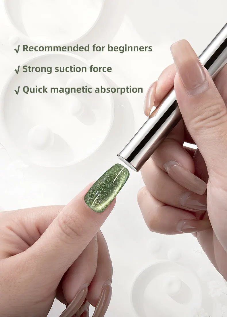 1PC Cat Eye Nail Magnetic Stick Cylindrical Magnet for Cat Eye UV Gel Polish Snowlight Glitter Effect Tools Manicure Design Tool