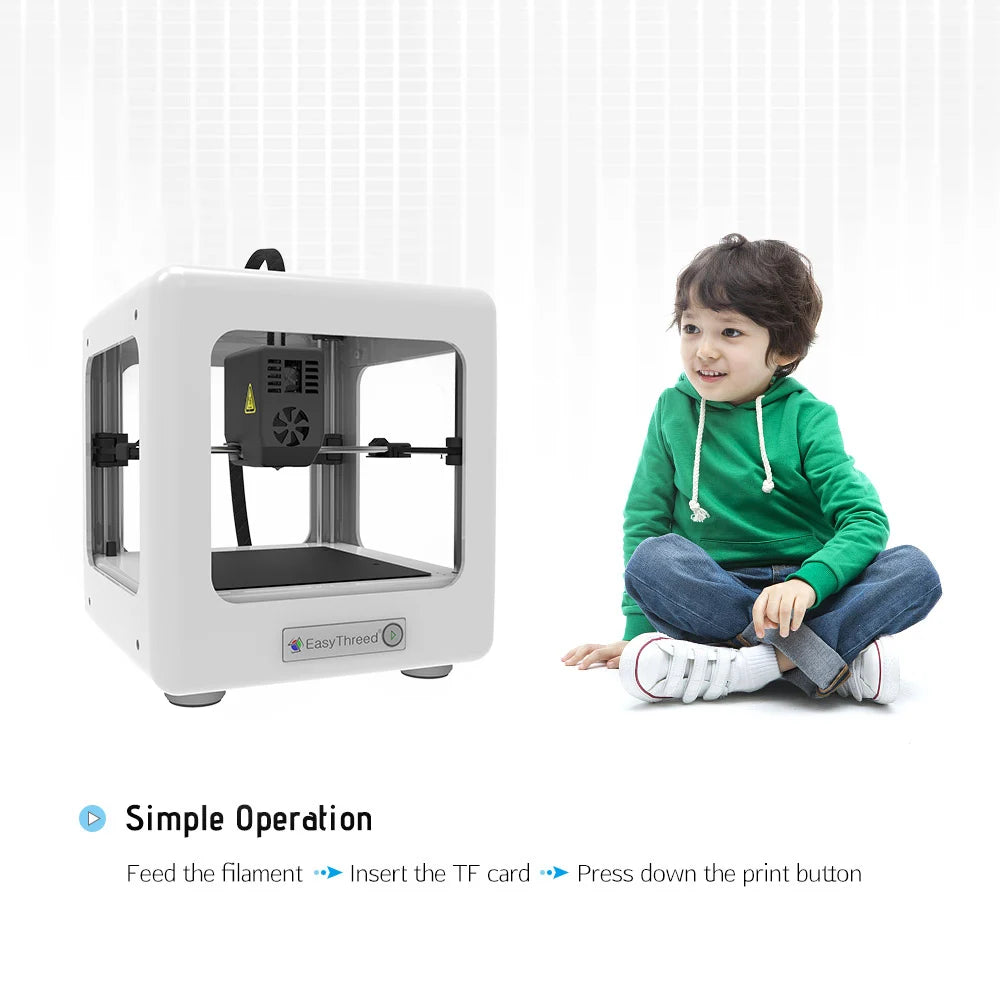 3D EasyThreed  Entry Level Desktop 3D Printer for Kids Students No Assembling Quiet Working Easy  High Accuracy