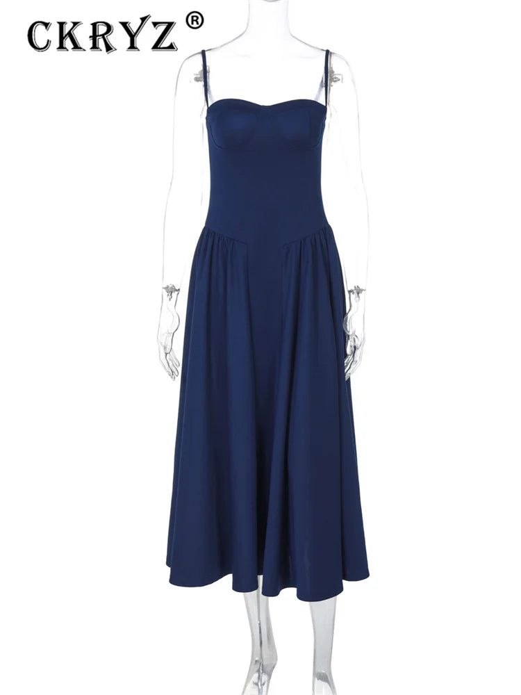 Ladies Elegant Evening Party Fashion Dress Women Sleeveless Backless Bodycon Maxi Dresses Night Club Streetwear Female Outfits