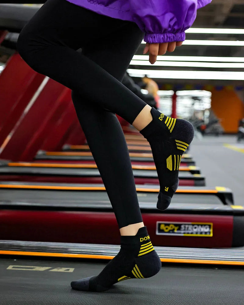 2023 Professional Marathon Running Sock Men Women Sports Fitness Thickened Cushioned Short Tube Low Cut Boat Ankle Socks