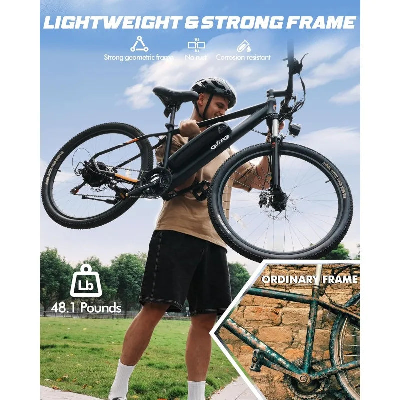 Racer Electric Bike for Adults - 21-Speed Mountain Lightweight Ebike with Peak 750W 22MPH Brushless Motor