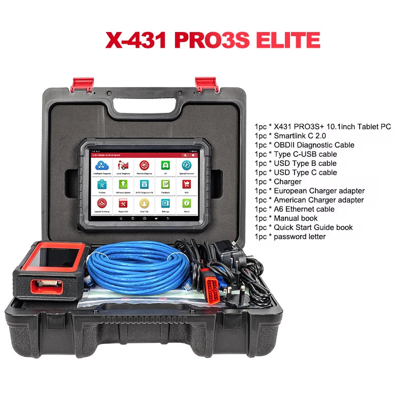 2025 LAUNCH X431 PRO3S+ Elite Bidirectional Scan Tool with J2534,HD Trucks Scan, OEM Topology Map, 50+Service,Online Coding