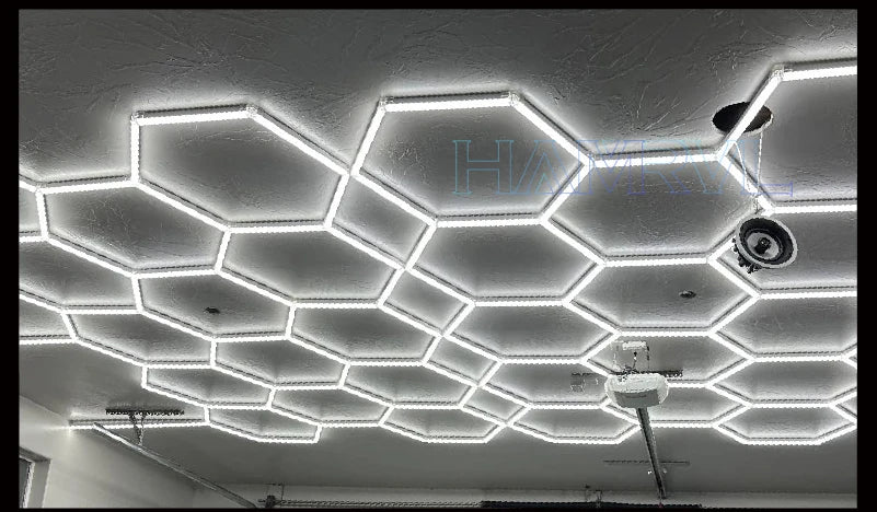 LED Hexagon Connector Cable DIY for Honeycomb Lamp AC110V-240V Barbershop Esports Workshop Garage 4S Car surface Lighting