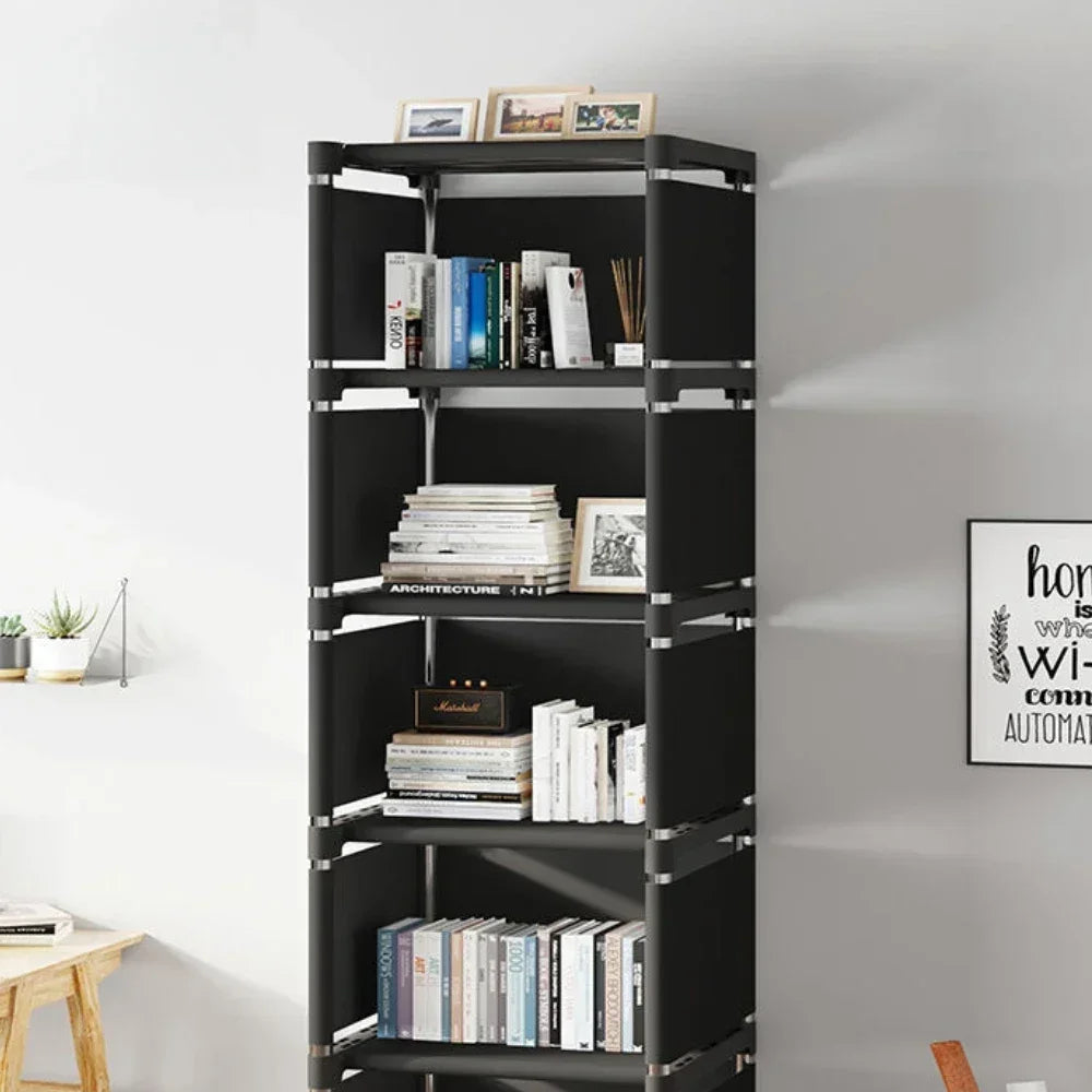 Simple Bookshelf Easy Assembly Bookcase Square Storage Shelf Multi-Layer Book Closet Living Room And Study Bedroom Storage Shelf