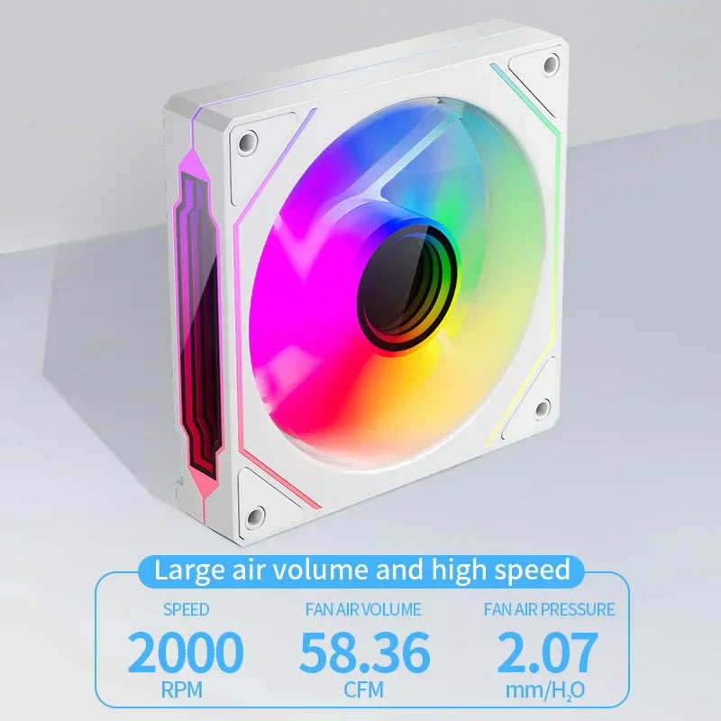 ICE Whale Prism 4 PRO PC Case Fan 120mm  ARGB Cyclic Mirror Light Effect PWM 800-1800RPM CPU Cooler ventilador