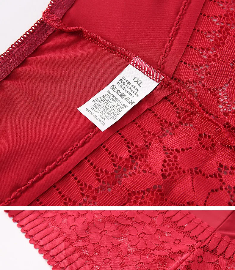 3PCS Women Lingerie Panties Sexy Lace Cheeky Plus Size High-waist Panties Female Briefs Ladies Seamless Breathable Underwear