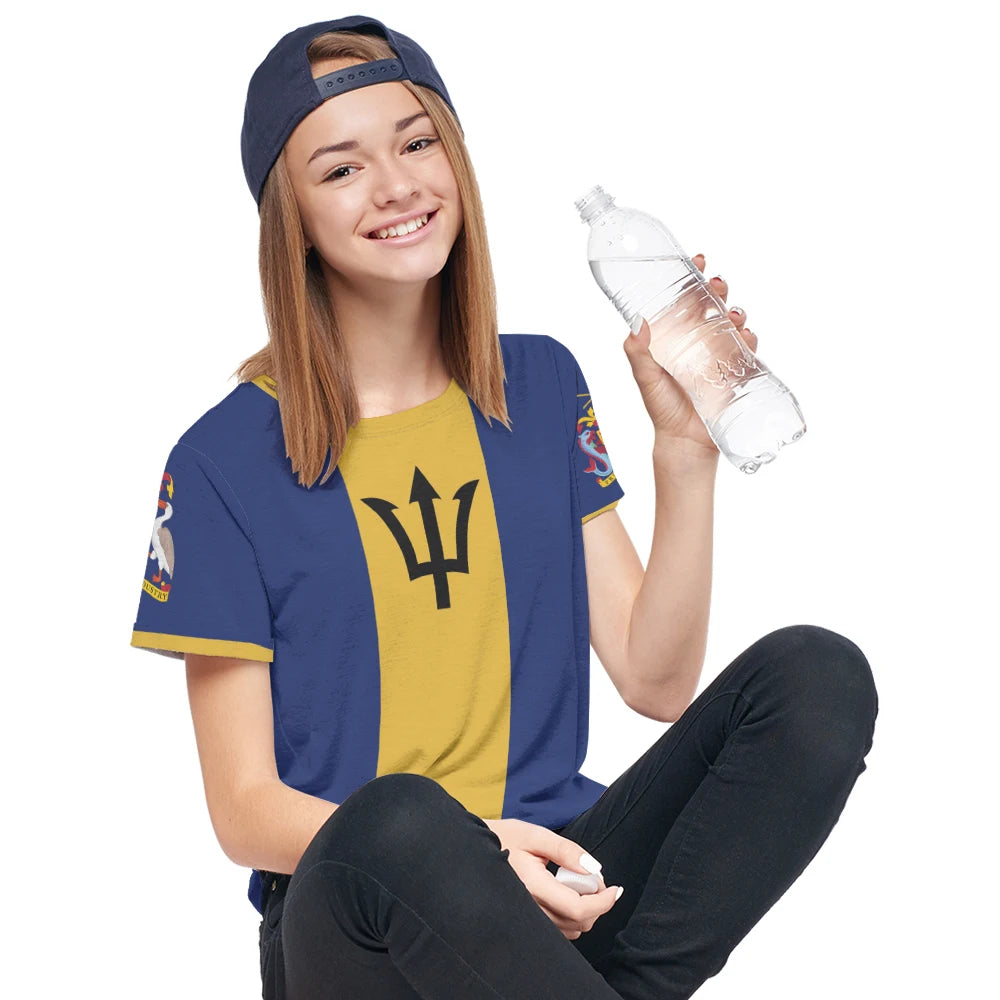 2024 Barbados Flag Badge T shirt Soccer Team Sports Summer Short Sleeved Printed T-shirts Fashion Casual Mens Designer Clothes