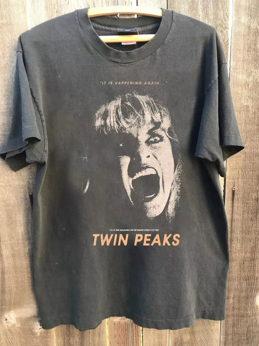 Twin Peaks Laura Palmer Charcoal Unisex Classic Style T-Shirt Summer New Men's and Women's Vintage Fashion Top