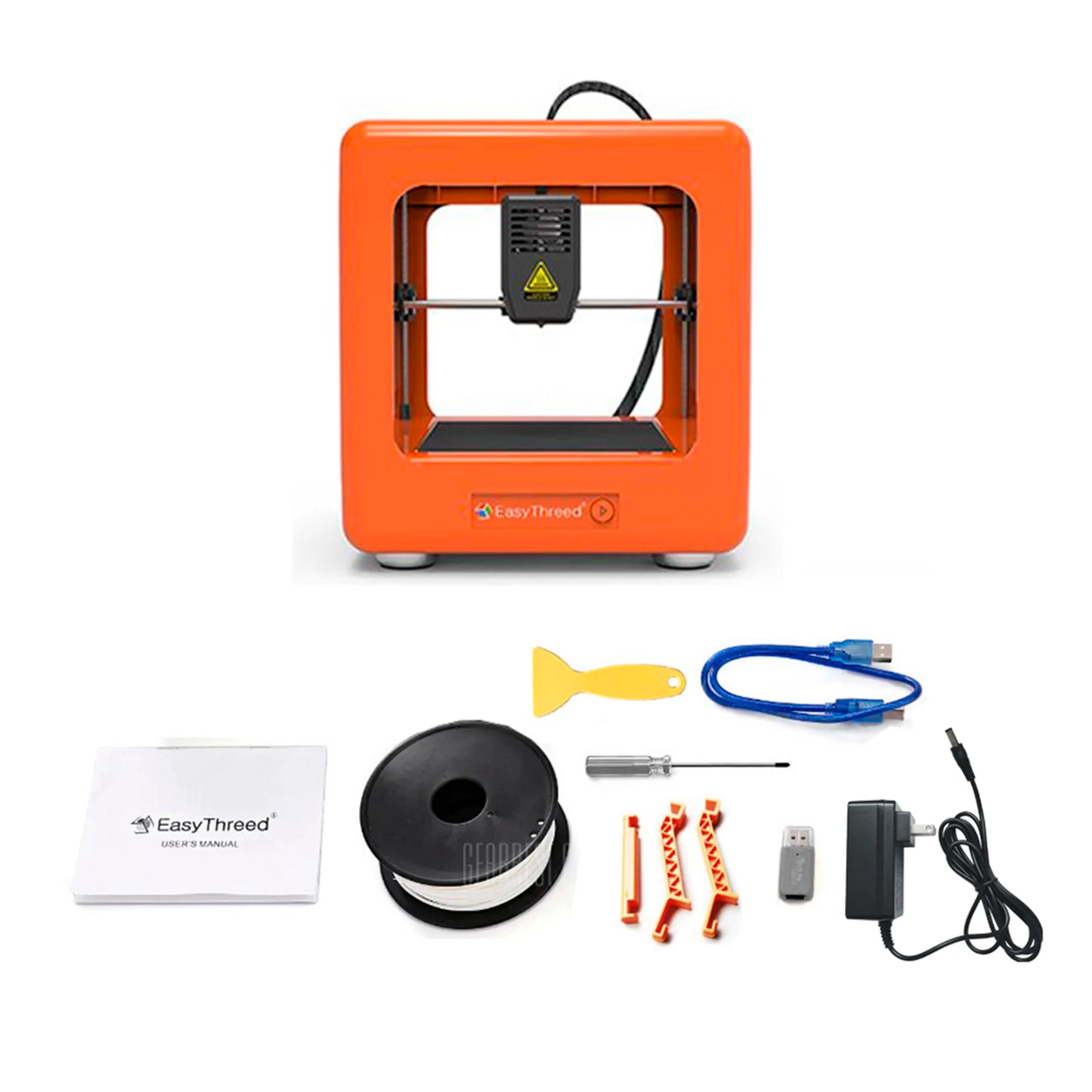 3D EasyThreed  Entry Level Desktop 3D Printer for Kids Students No Assembling Quiet Working Easy  High Accuracy