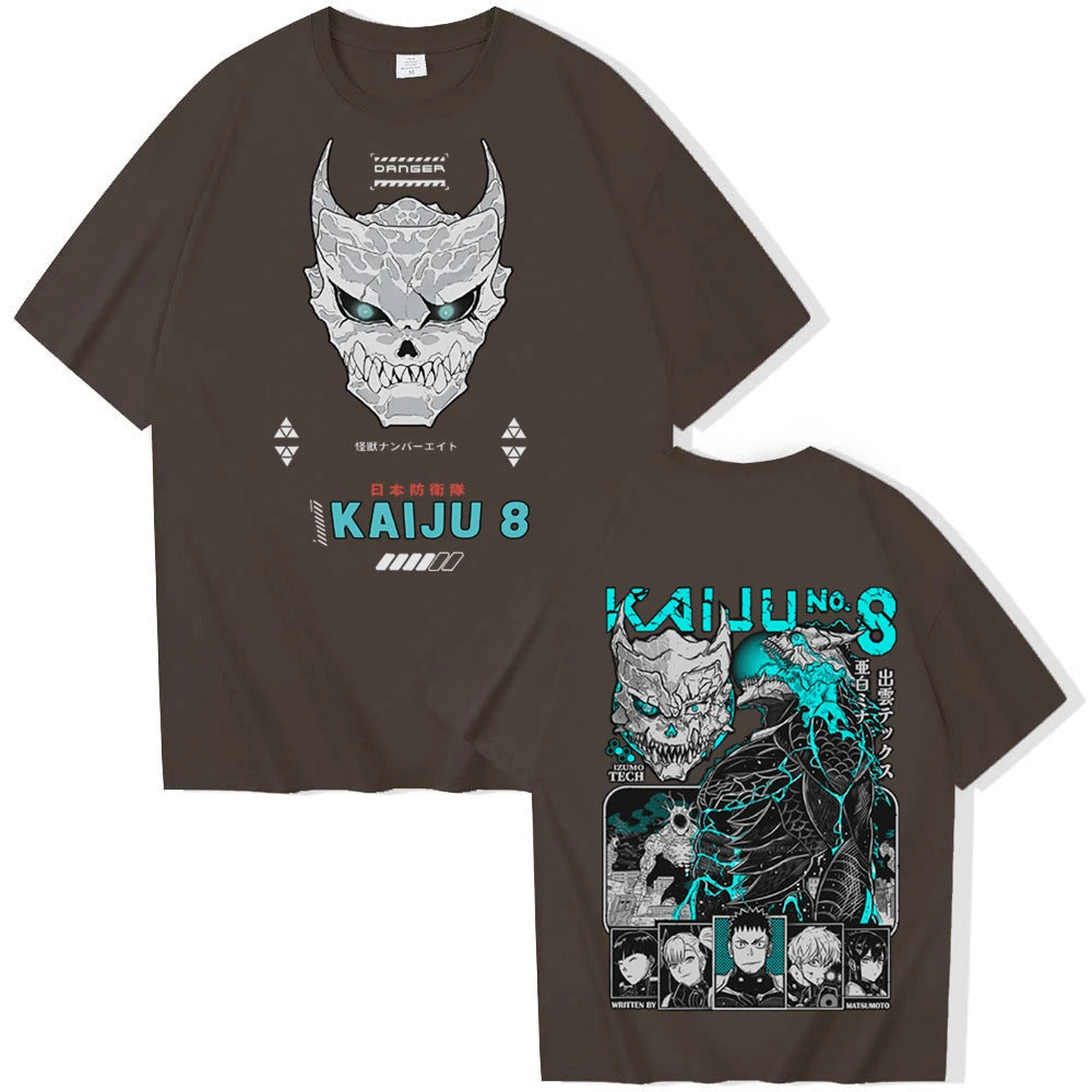 Anime Kaiju No 8 T-shirt Harajuku O-neck Casual Shirt