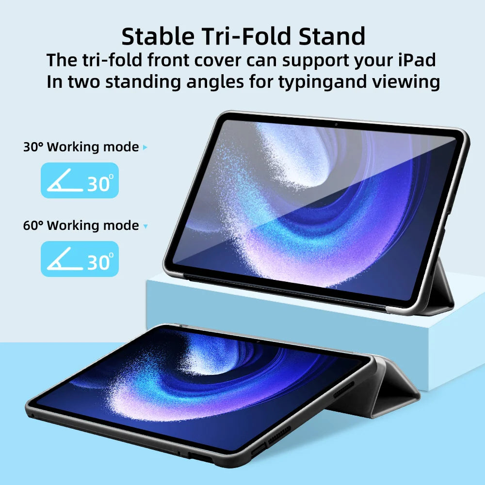 Tablet Cases for Xiaomi Mi Pad 5/6 5 6 Pro 11in 7 7pro 11.2 For 2024 6S Pro 12.4in Support Magnetic Charging Funda Tablet Cases