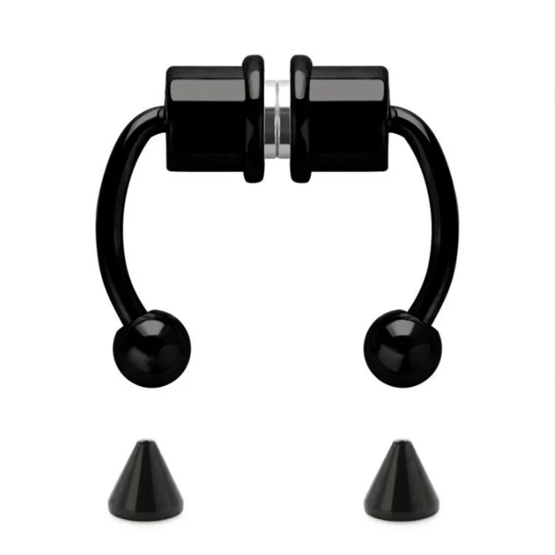 Magnetic Horseshoe Nose Rings, 316L Stainless Steel, Faux Septum Rings, Fake Piercing, Clip on, Hoop Rings, Gift for Women, Girl