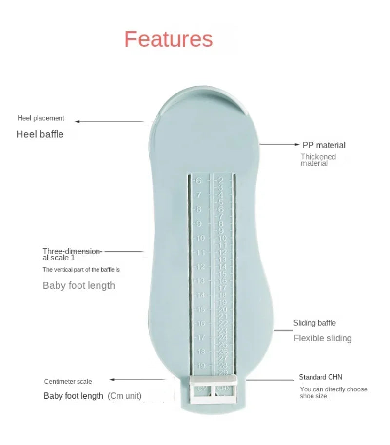 Baby Foot Ruler Kids Foot Length Measuring Device Children Shoes Calculator For Toddler Infant Shoes Fittings Gauge Tools