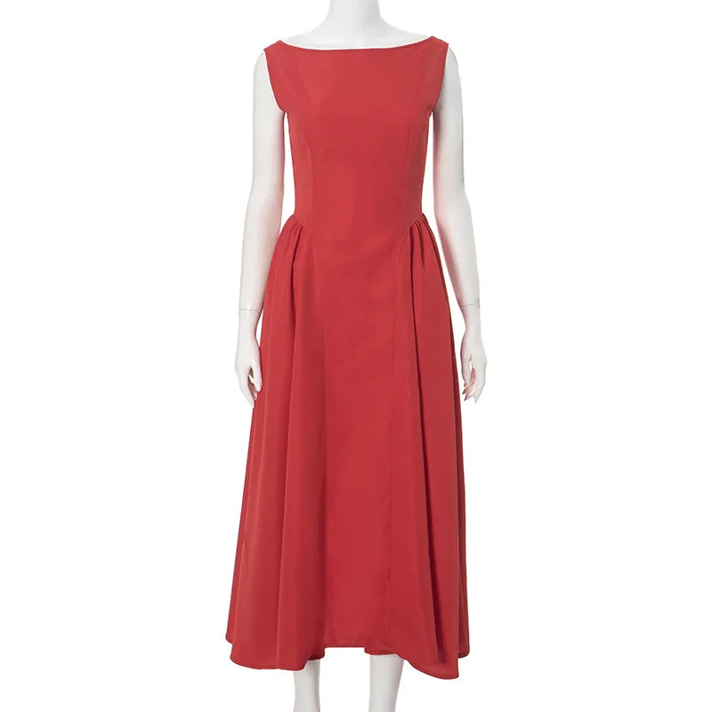 Ladies Summer Zipper New Fashion Evening Birthday Party Dress Women Sleeveless Backless Bodycon Maxi Dress Clubwear Fall Outfits