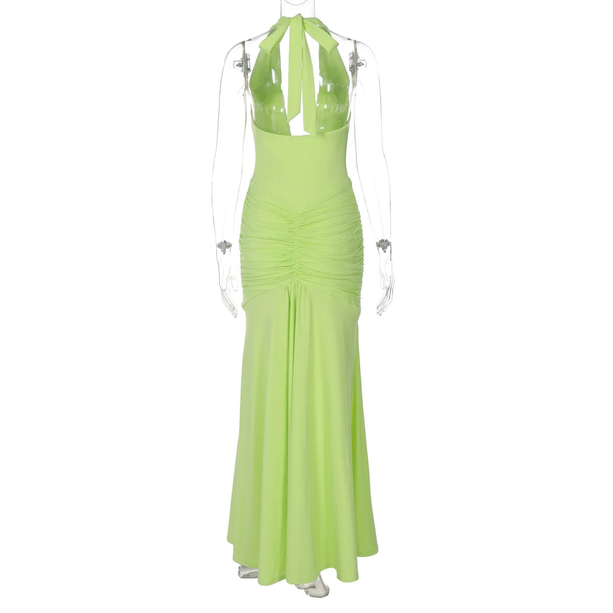 Ladies Summer Elegant Evening Party Dress For Women Sleeveless Backless Halter Sexy Long Dresses Woman Clothes Birthday Clubwear