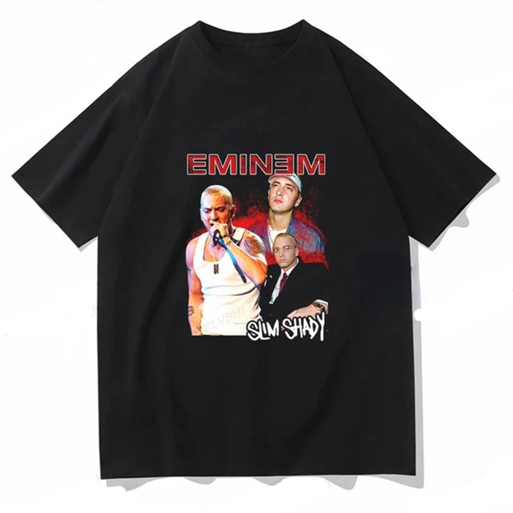 Summer Eminem T Shirt Men Fashion T-shirt Cotton Tshirt Kids Hip Hop Tops Tees Women Tshirt Y2k Camiseta Boy Tees Rapper 82902