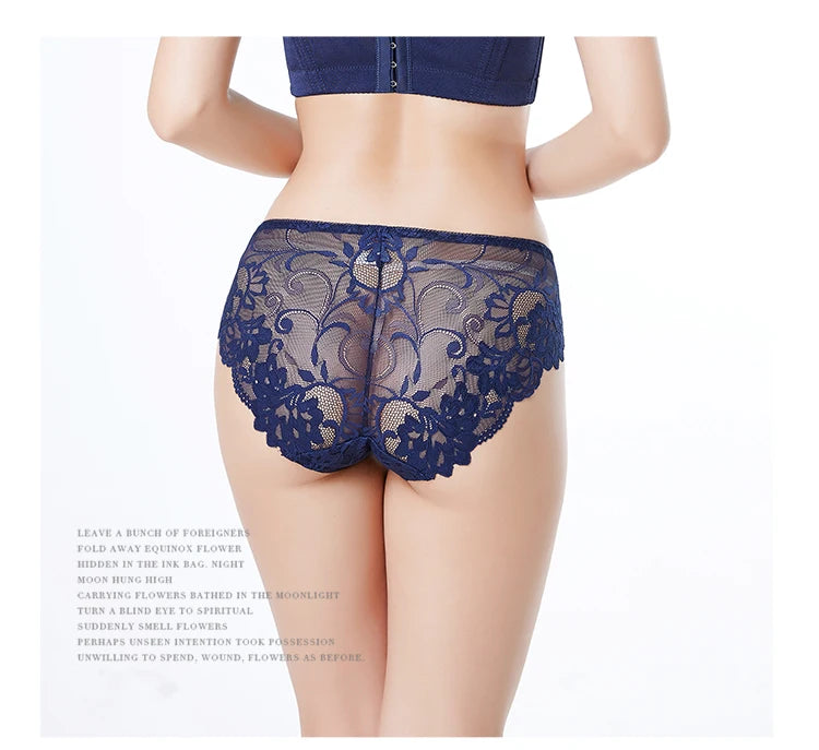 3pcs/Pack Ultra Thin Women Panties Plus Size Briefs for Women Women Full Lace Panties  Solid Sexy Briefs Female Sexy 2XL 3XL 4XL