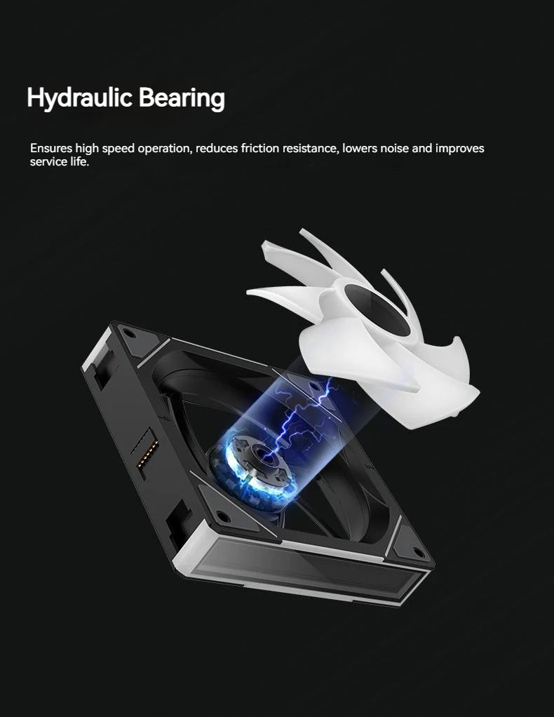 TEUCER 1PCS JM-1 PC Cooling Fan ARGB Mirror Cycle Light Effect 800-2000RPM PWM Water Cooling 360mm Cooler Fan