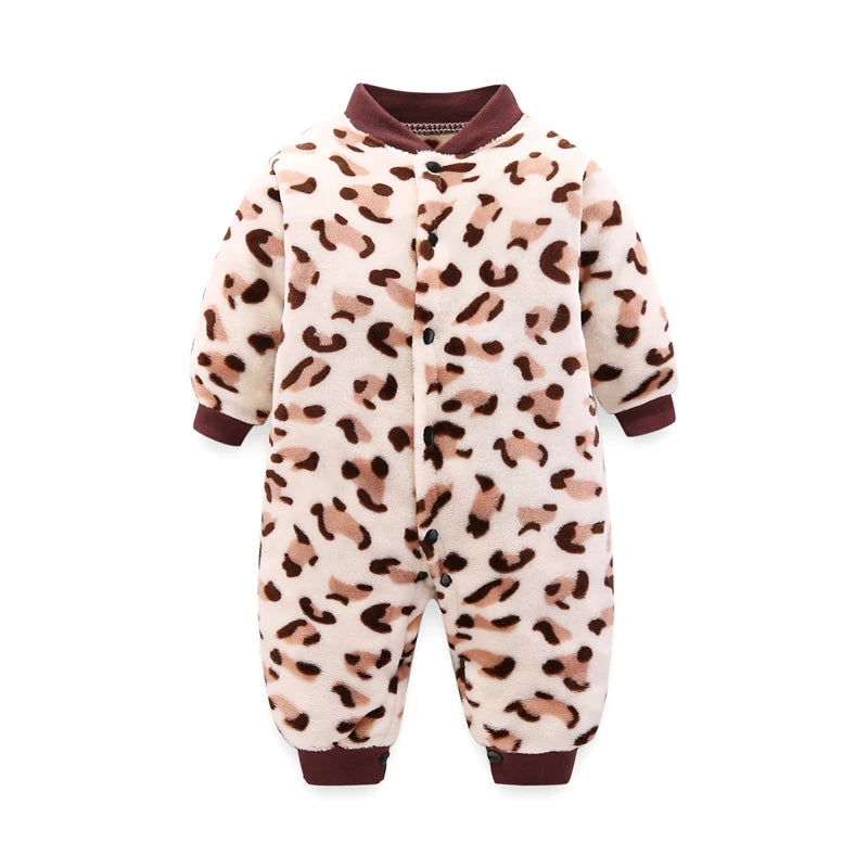 Spring Newborn Baby Clothes Cute Infant Jacket for Baby Jumpsuit for Boys Soft Flannel Bebe Romper Baby Clothes 0-9 Months