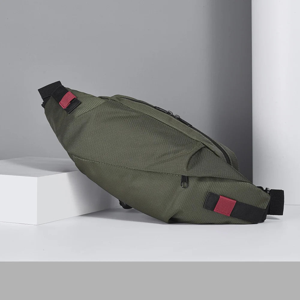 Men's Chest Bag Minimalist Outdoor Sports Waist Pack Oxford Cloth Large Capacity Mobile Phone Bag Fashion Oblique Shoulder Chest
