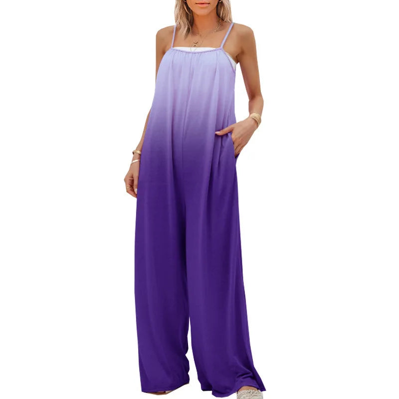 Summer 2024 New Europe and the United States cross-border foreign trade women's casual sleeveless jumpsuit