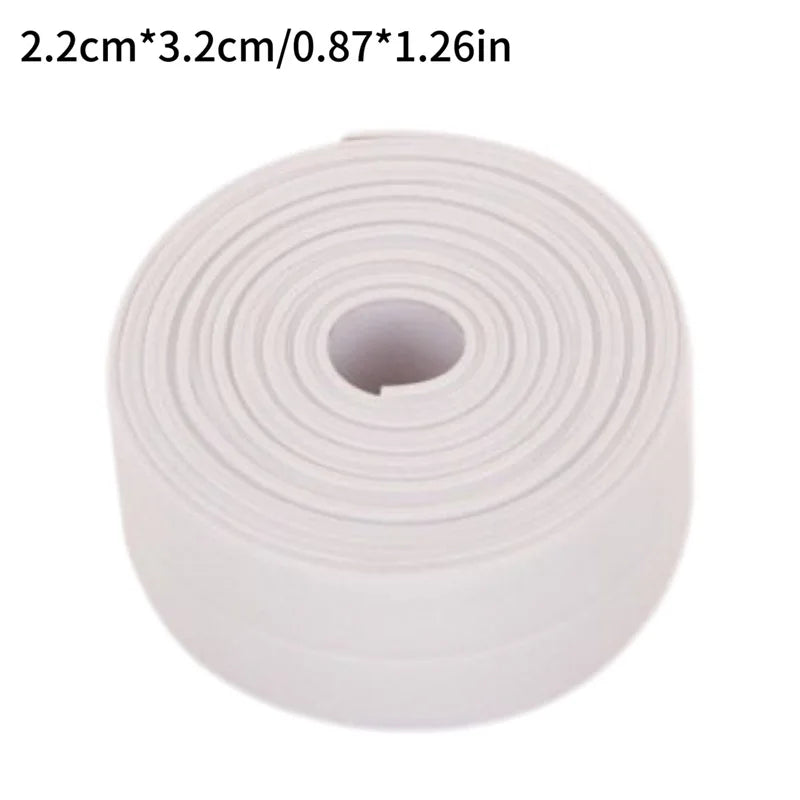 2.2x3.2mPVC Sealing Strip Tape For Bathroom Bath Toilet Kitchen Caulk Tape Self Adhesive Waterproof Wall Sticker Mold Proof Tape