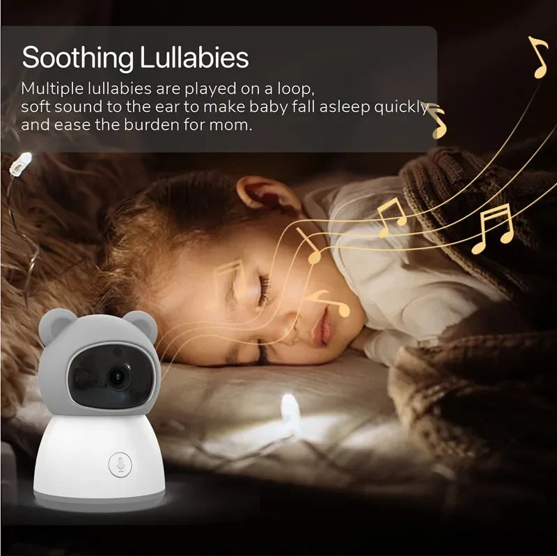 Tuya Smart Wireless Video Baby Monitors 5" 1080P Display Temperature Detection APP View Control Baby Nanny 2-Way Audio Baby Cam