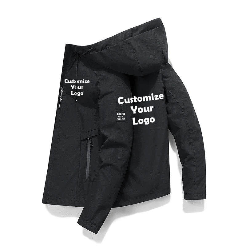 Customized New Fashion Men's Zipper Jacket and Coat Jacket and Outdoor Loading Casual Clothing Street Clothing