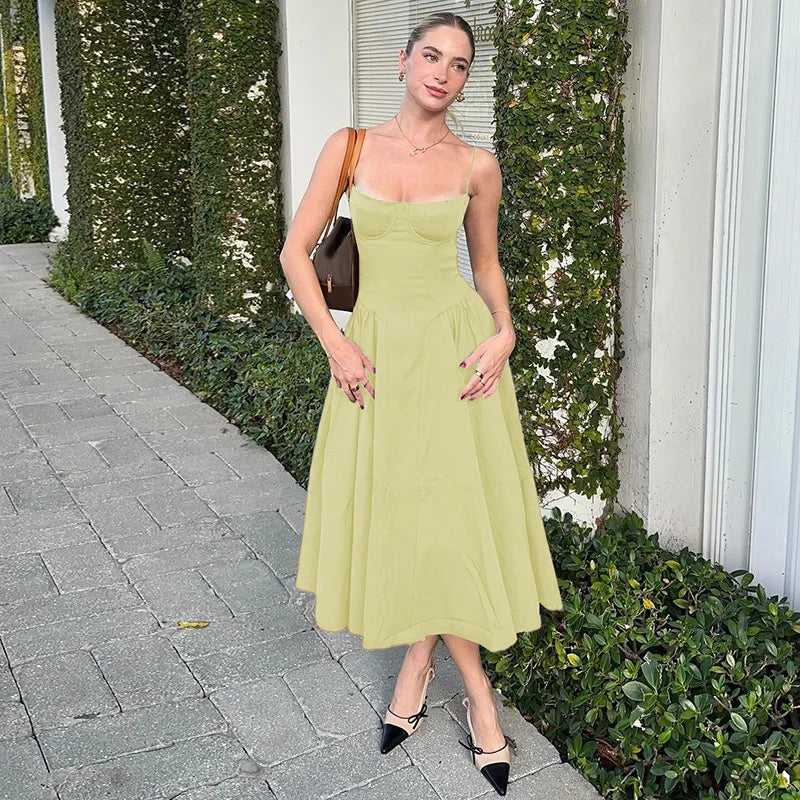 Ladies Elegant Evening Party Fashion Dress Women Sleeveless Backless Bodycon Maxi Dresses Night Club Streetwear Female Outfits