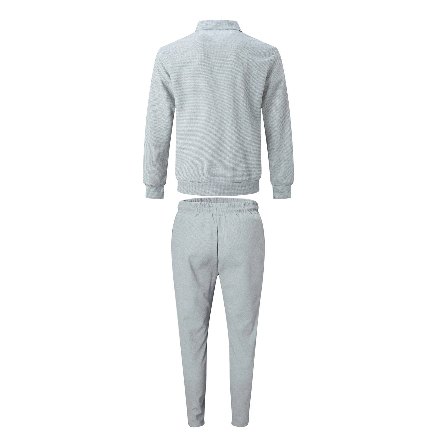 Aliexpress Amazon Cross-border Spring/Autumn 2023 Zipper Pocket lapel Trendy Jacket + Trousers Men's sportswear Streetwear Set