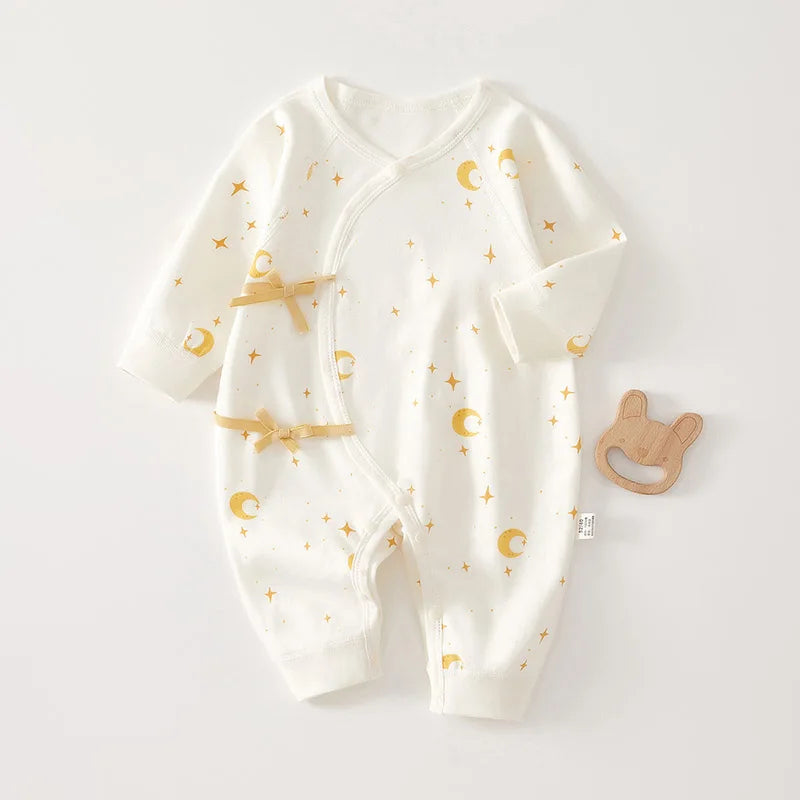 Print Baby Romper Infant Long Sleeved Bodysuit Clothes Soft Pure Cotton Newborn Jumpsuit Boys Girls Kids Onesie Pajamas Outfits
