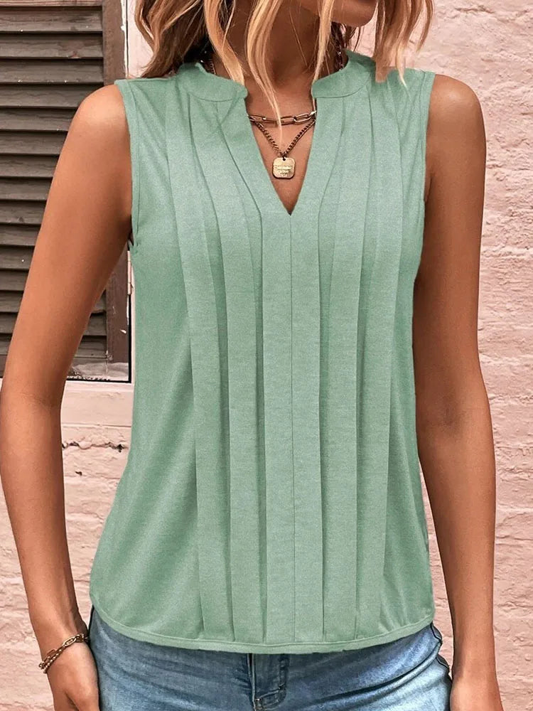 White Women's Blouses Summer Vintage Tassel Tank Tops Sleeveless V-Neck Casual Women Streetwear Shirt T-Shirt Female Clothing