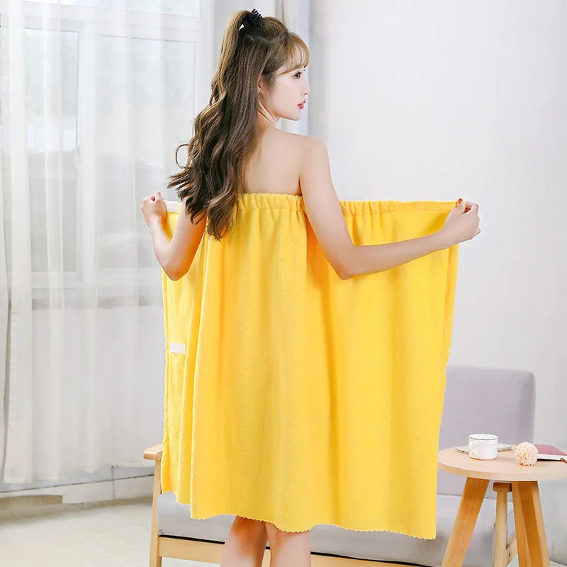 Womens Bath Towels Girls Wearable 135*80cm Fast Drying Bathing Beach Spa Bathrobes Wash Clothing Shower Bath And Gym Towel